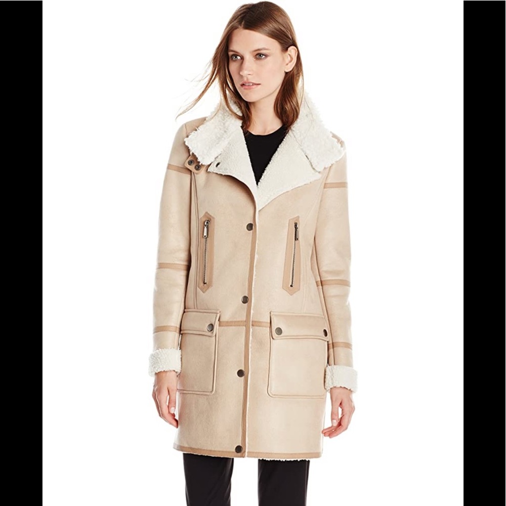 T Tahari Women's Angie Faux-Shearling Jacket